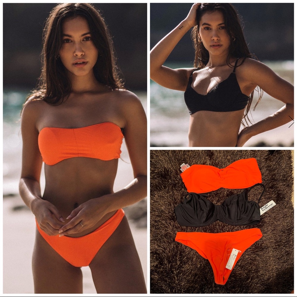 Set of 3 Swiming Suit (2 Bikini tops + 1 bottom)